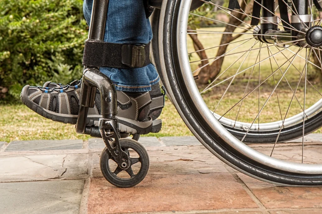 Someone in a wheelchair